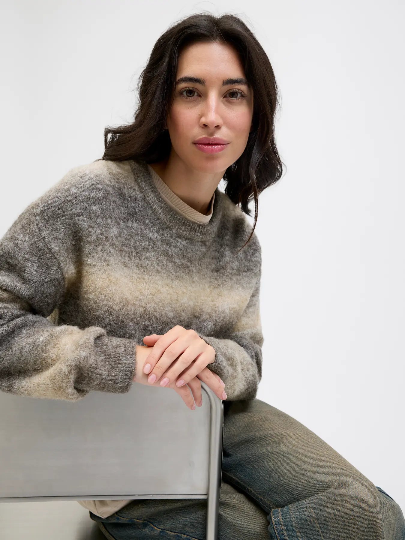 Womens JJXX Amira Knitted Jumper in BEIGE