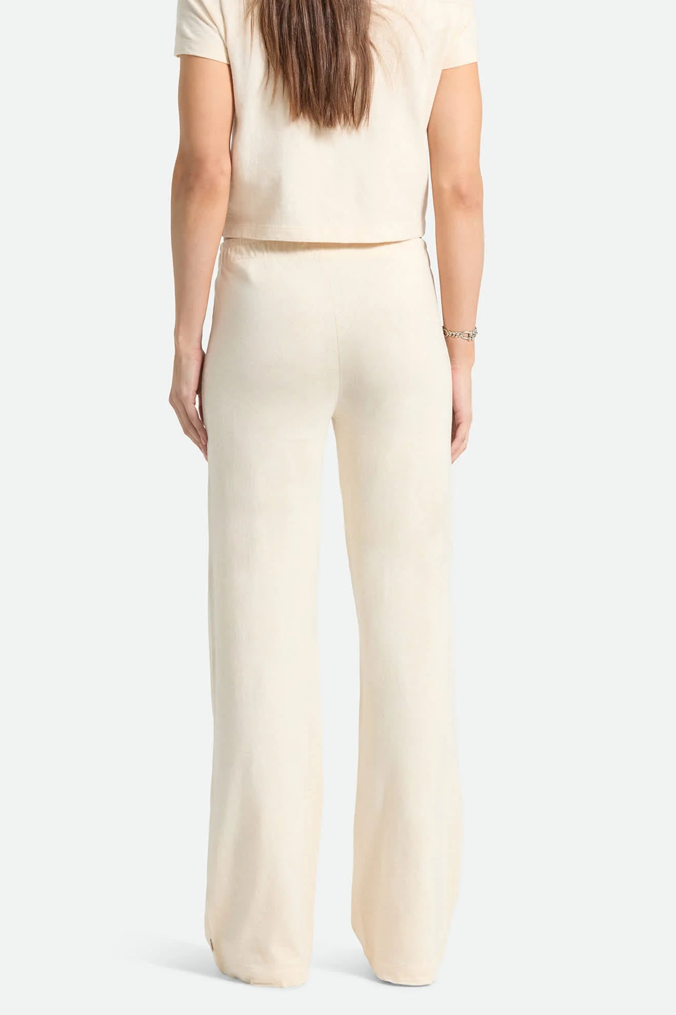 Womens BRIXTON Siesta Knit Trousers in Whitecap