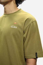 ELLIKER Rill Bug Print Short Sleeve T-Shirt in KHAKI