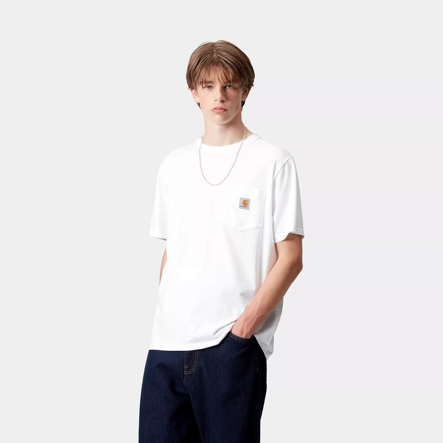 CARHARTT Pocket T-Shirt in WHITE