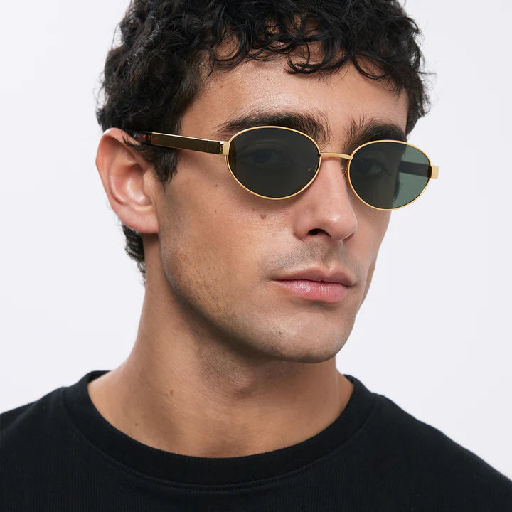 MELLER Karam Metal Sunglasses in GOLD OLIVE