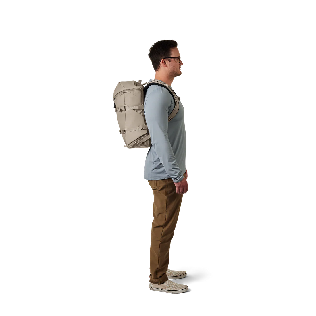 Man wearing a YETI Ranchero backpack