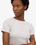 Womens COLORFUL STANDARD Rib T-Shirt in Light Gray