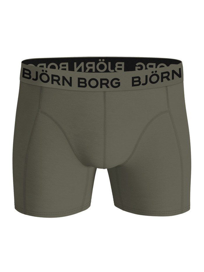 BJORN BORG 3 Pack Stretch Boxers in GREEN PATTERN