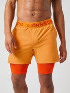 BJORN BORG 2 in 1 Shorts in ORANGE