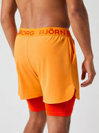 BJORN BORG 2 in 1 Shorts in ORANGE
