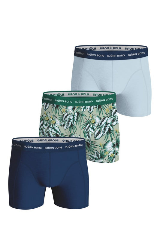 BJORN BORG 3 Pack Trunk Boxers in GREEN MULTI