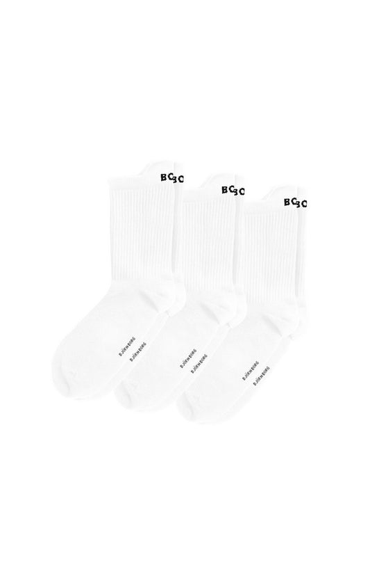 BJORN BORG 3 Pack Sports Socks in WHITE