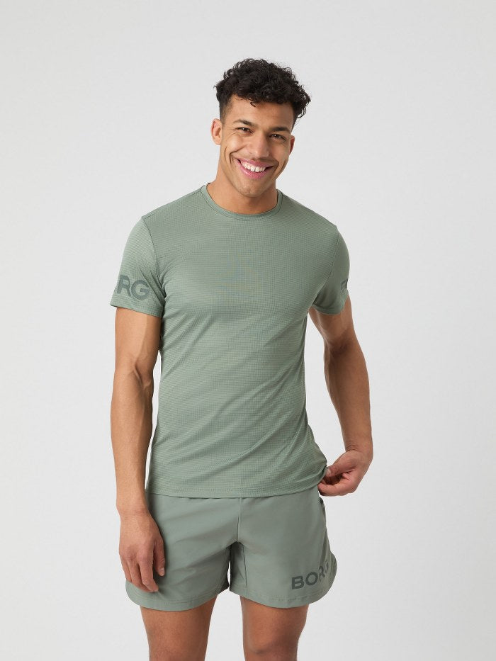 BJORN BORG Light Gym T-Shirt in AGAVE GREEN