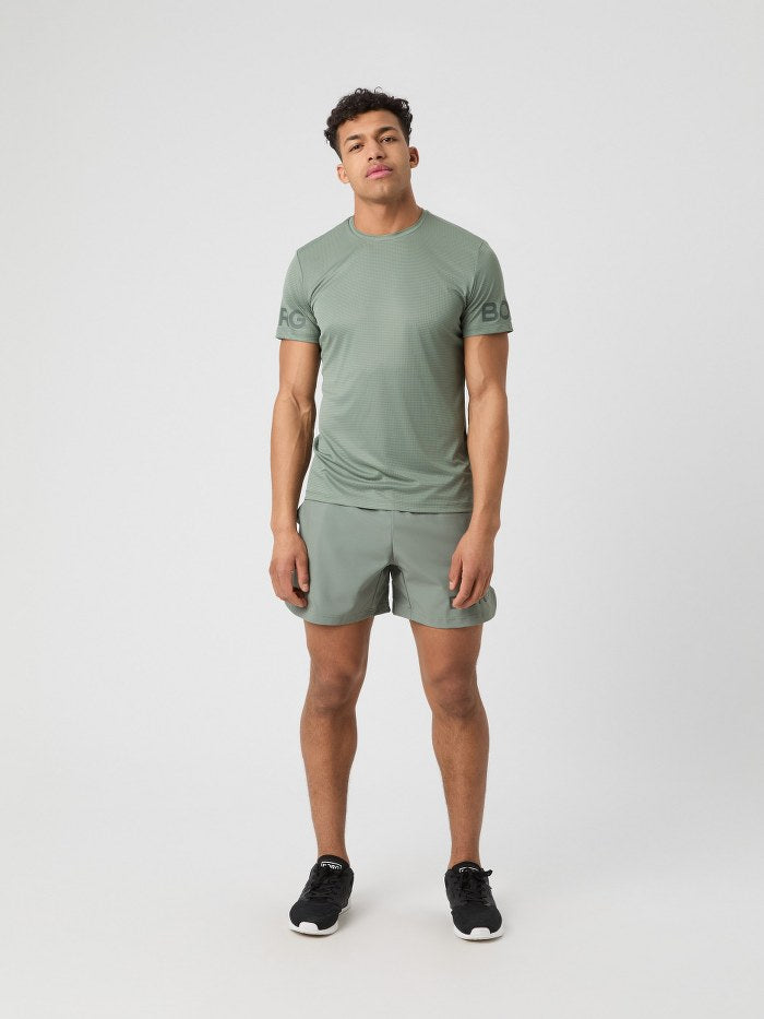 BJORN BORG Light Gym T-Shirt in AGAVE GREEN