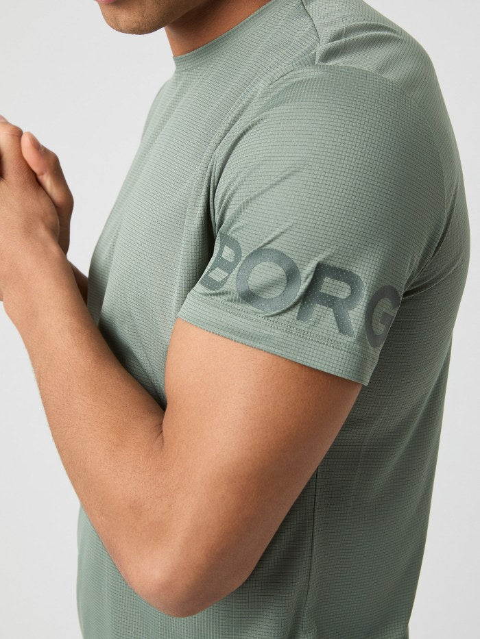 BJORN BORG Light Gym T-Shirt in AGAVE GREEN