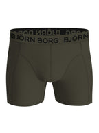 BJORN BORG 3 Pack Stretch Boxers in GREEN PATTERN