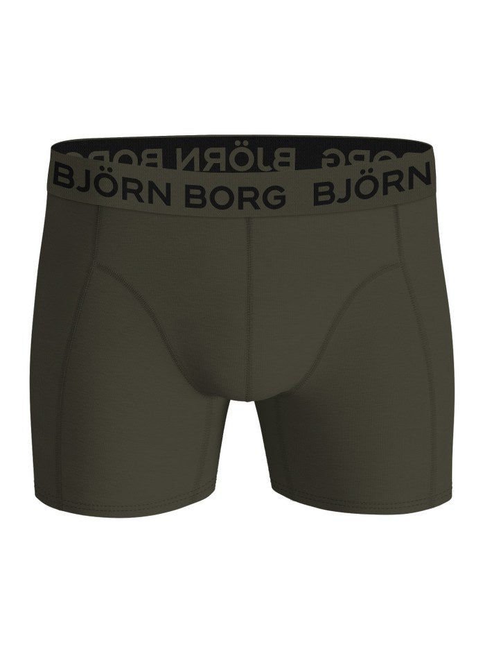 BJORN BORG 3 Pack Stretch Boxers in GREEN PATTERN