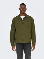 ONLY & SONS Ronnie Jacket in DARK OLIVE