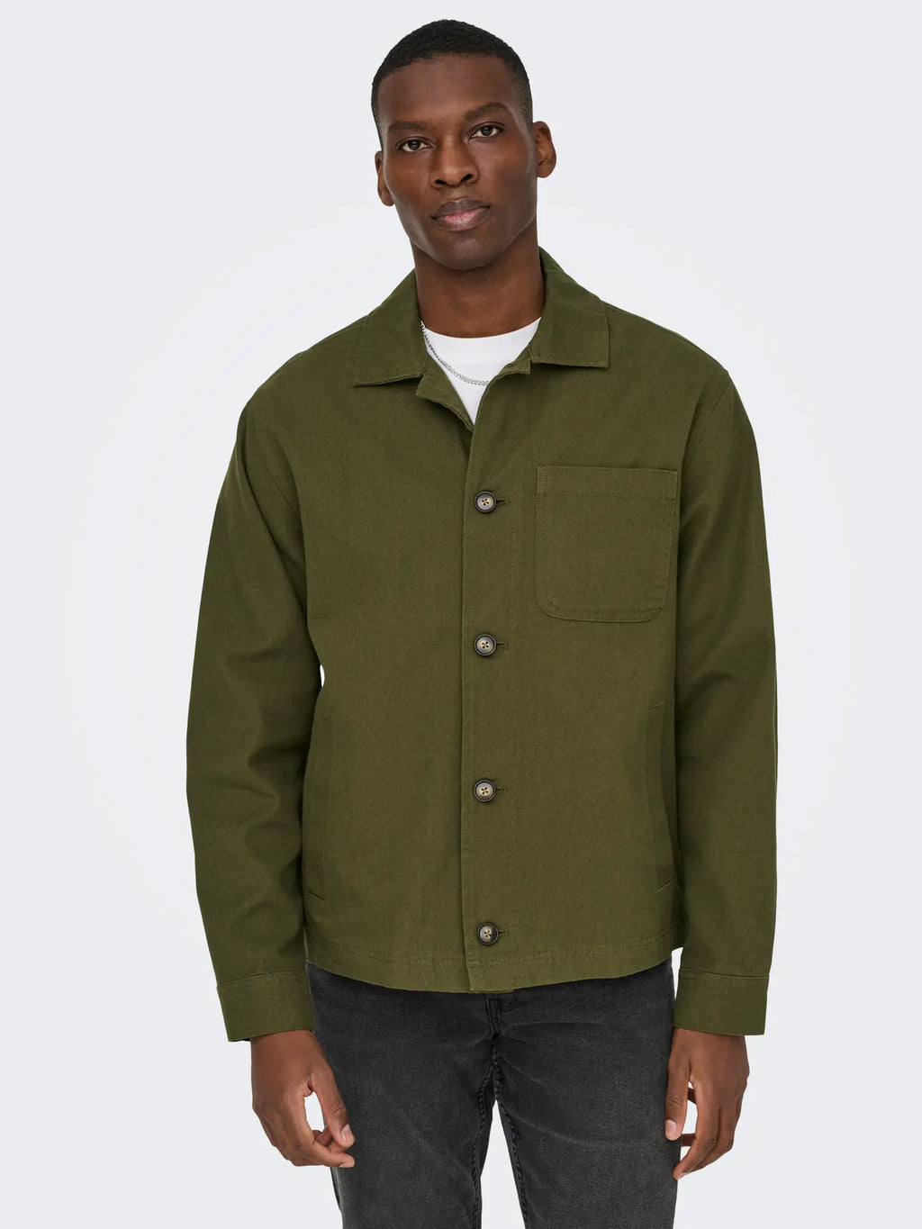 ONLY & SONS Ronnie Jacket in DARK OLIVE