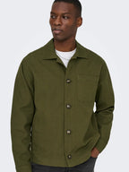ONLY & SONS Ronnie Jacket in DARK OLIVE