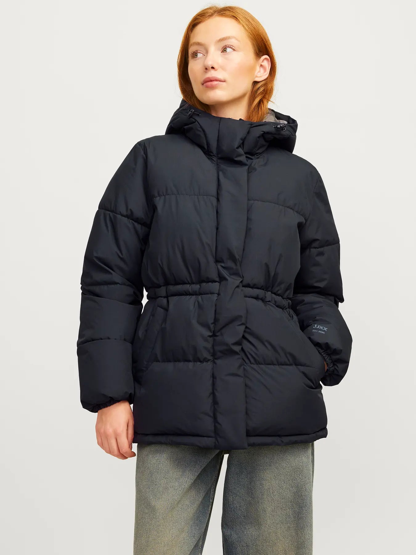 Womens JJXX Puffer Jacket in BLACK