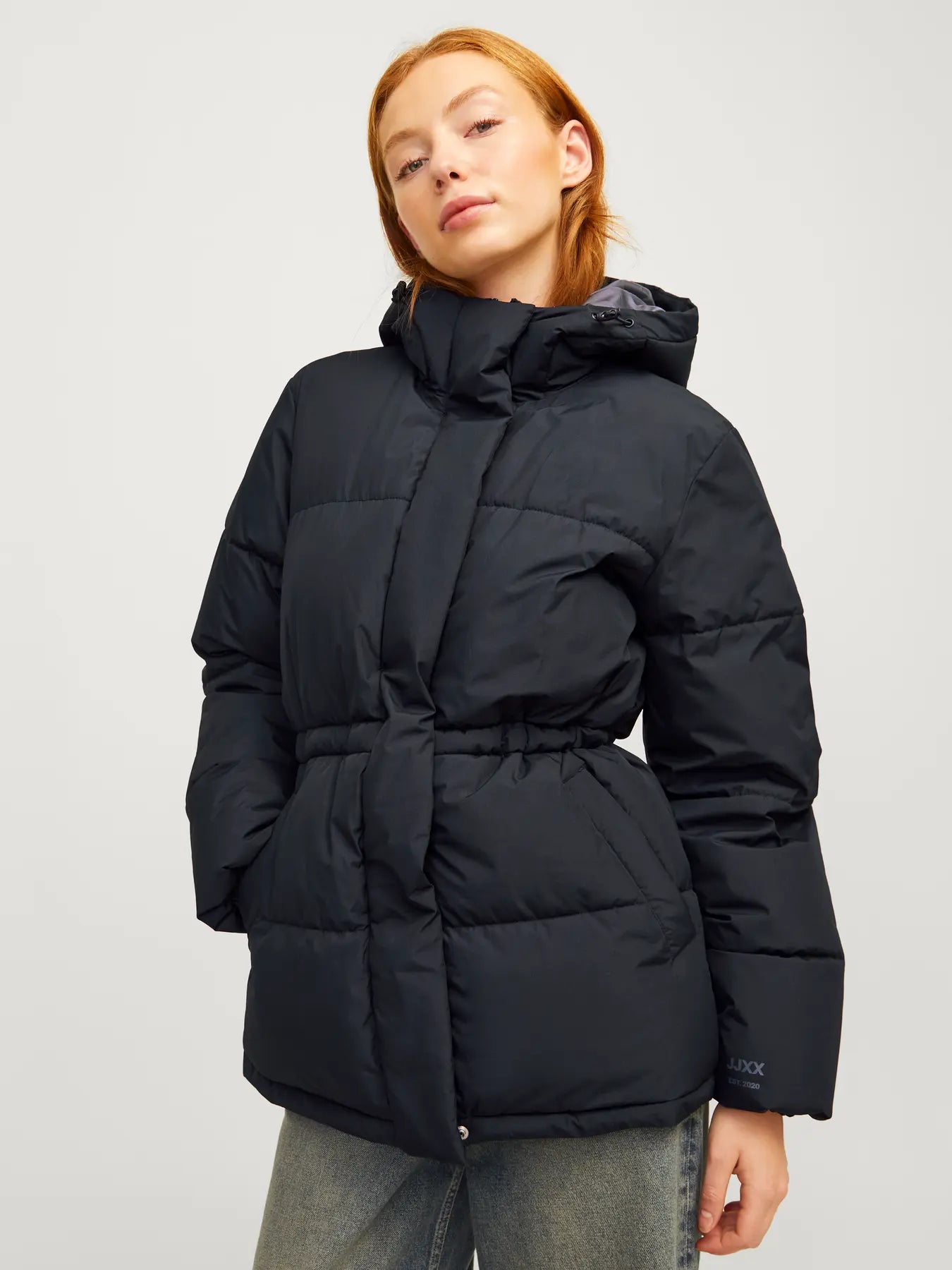 Womens JJXX Puffer Jacket in BLACK