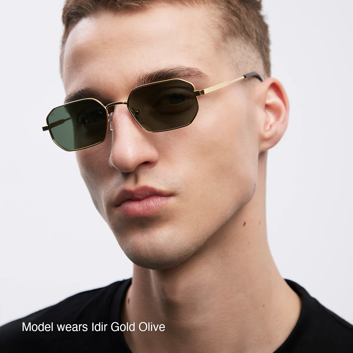 MELLER Idir Metal Sunglasses in GOLD OLIVE