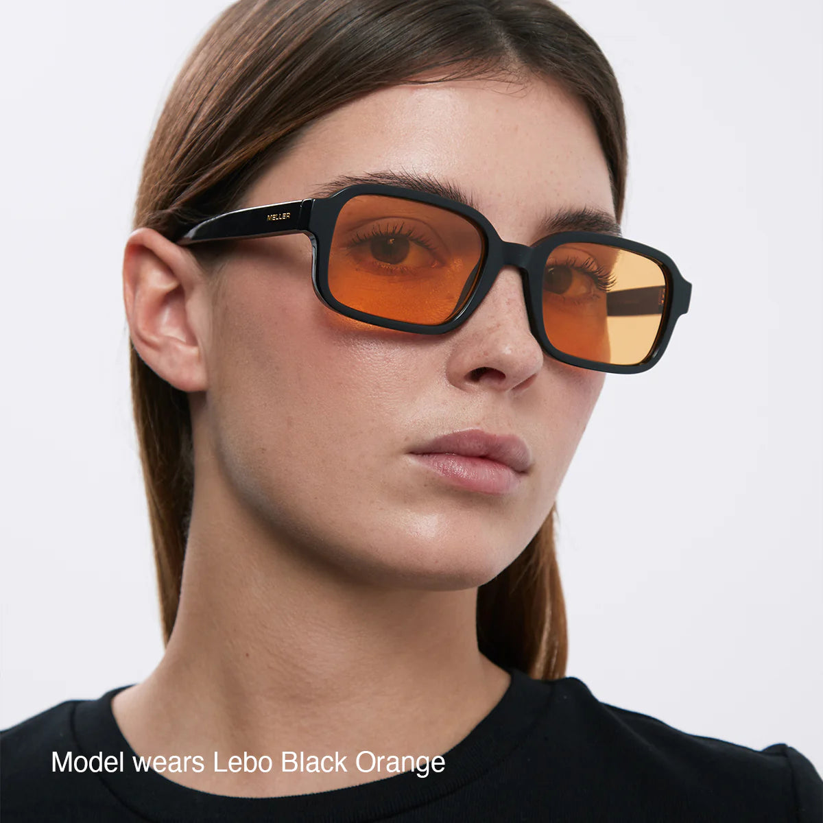 MELLER Lebo Rectangular Sunglasses in ALL BLACK