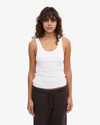 Womens COLORFUL STANDARD Organic Rib Tank Top in Optical White