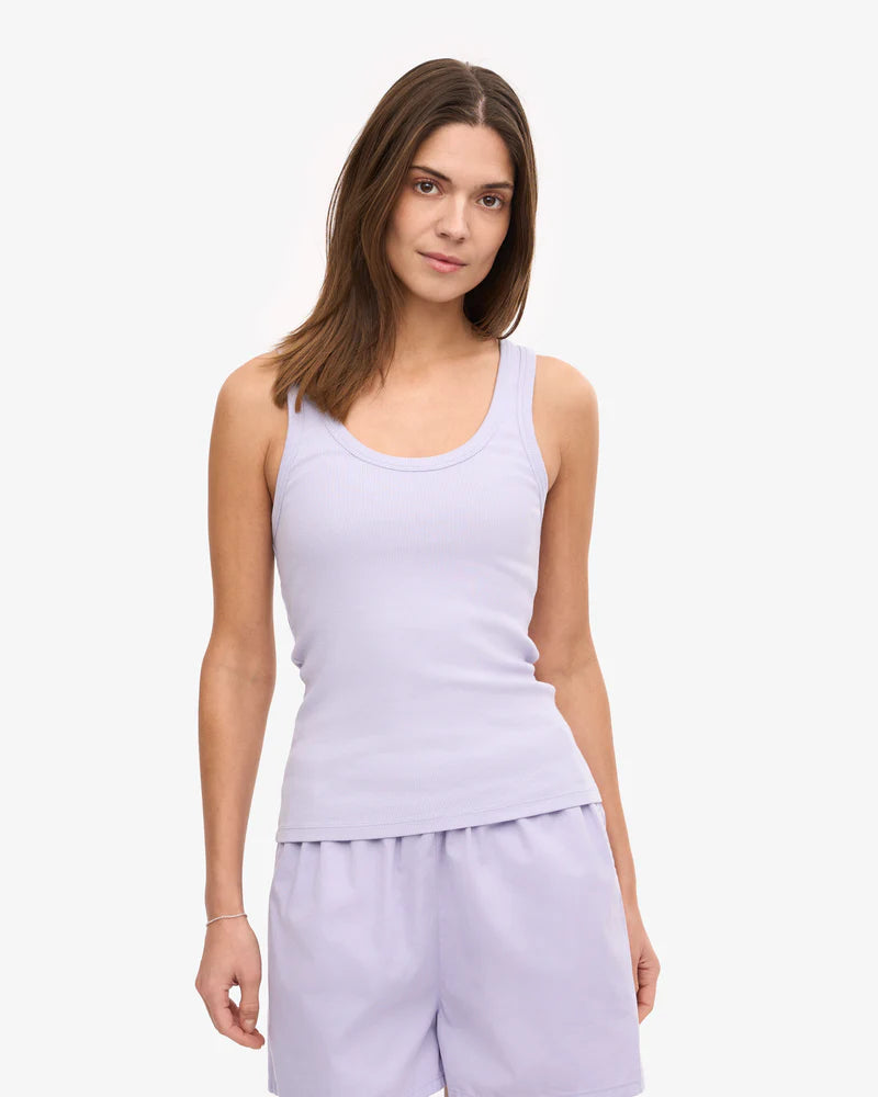 Womens COLORFUL STANDARD Organic Rib Tank Top in Soft Lavender
