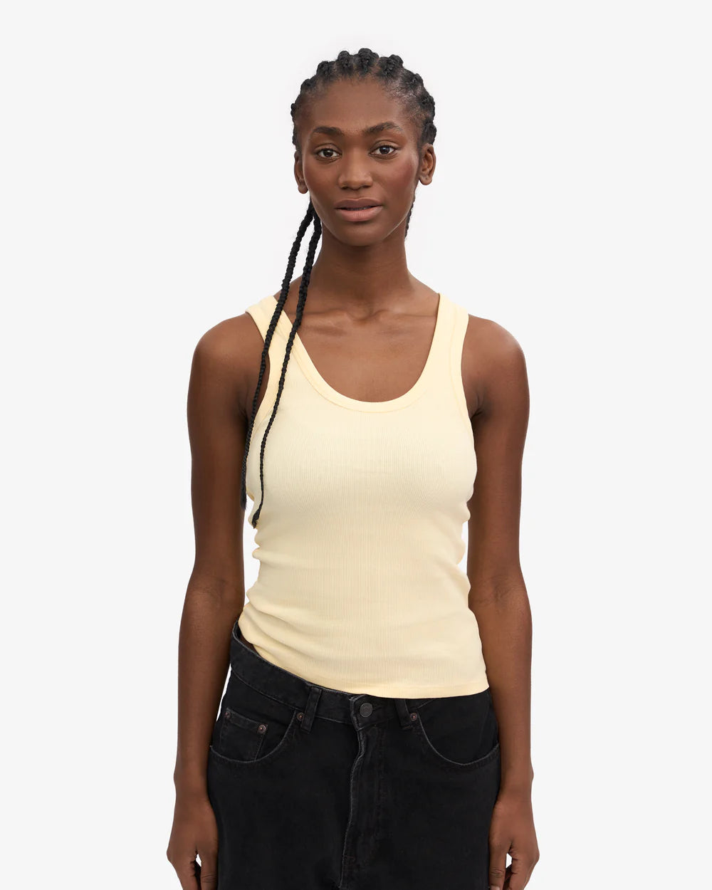 Womens COLORFUL STANDARD Rib Tank Top in YELLOW