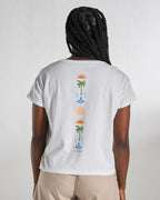 Women's PASSENGER Stack Pocket T-Shirt in WHITE