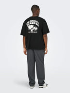 ONLY & SONS Peanuts Back Life Oversized T-Shirt in BLACK