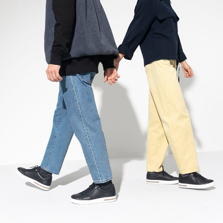 BIRKENSTOCK Natural Leather Bend Low Sneaker in BLACK