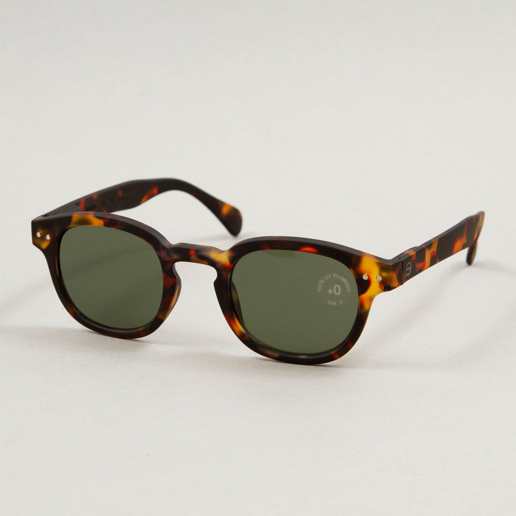 #C The Retro Sunglasses in TORTOISE GREENIZIPIZI - CACTWS