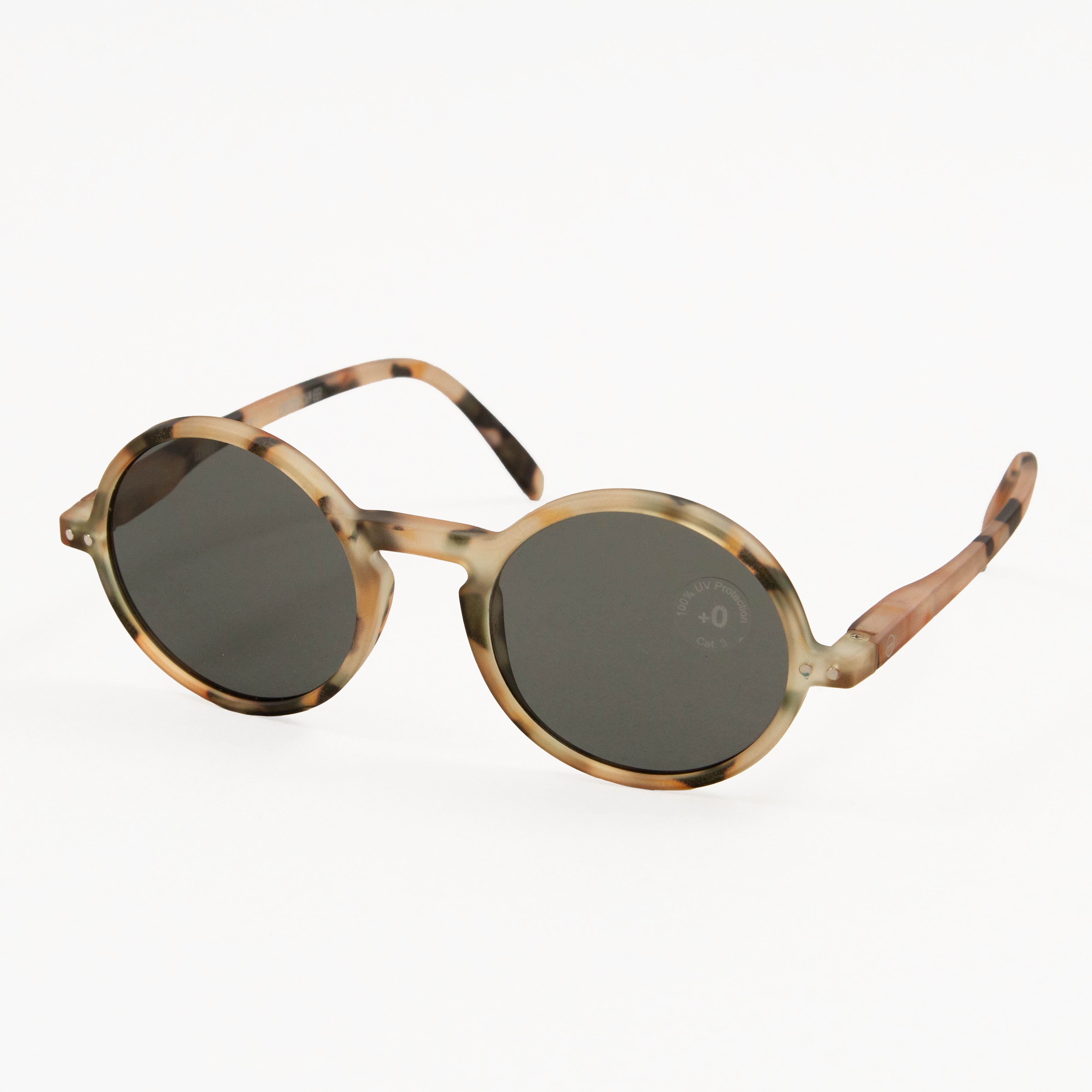 IZIPIZI #G The Round Sunglasses in LIGHT TORTOISE