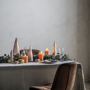 Ribbed Glass Christmas Tree Table Decor in BROWN (Large)