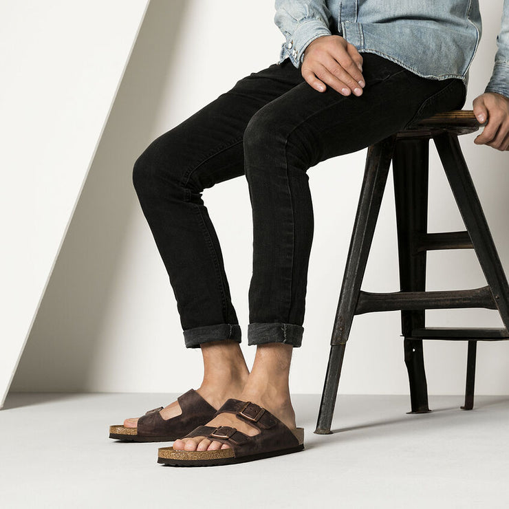 BIRKENSTOCK Arizona Oiled Leather Sandals in HABANA