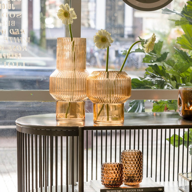 LIGHT & LIVING Leila Glass Vase in BROWN (Large)