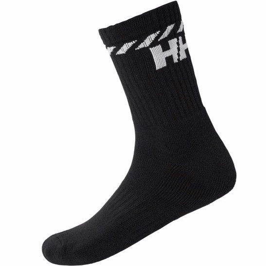 HELLY HANSEN Cotton Sport 3 Pack Socks in BLACK