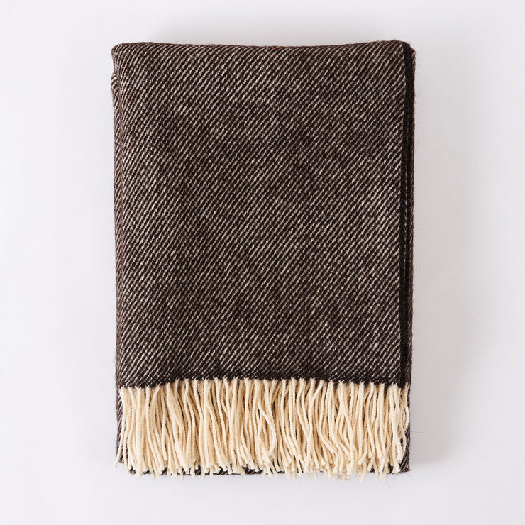 ADAM CURTIS Best of British Wool Throw in BLACK