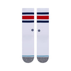 STANCE Boyd Staple Socks in WHITE , RED & BLUE
