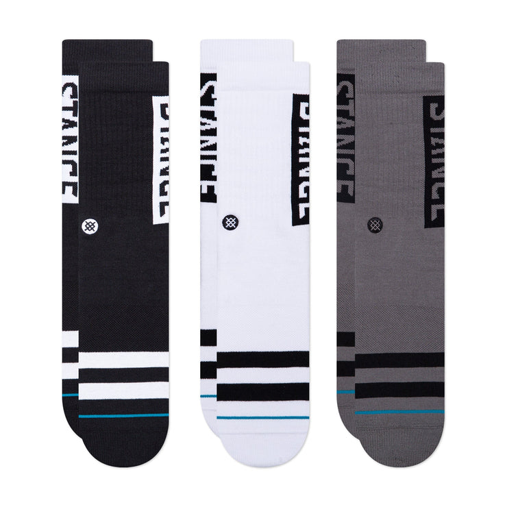 STANCE 3 Pack Staple OG Crew Socks in MULTI PACK