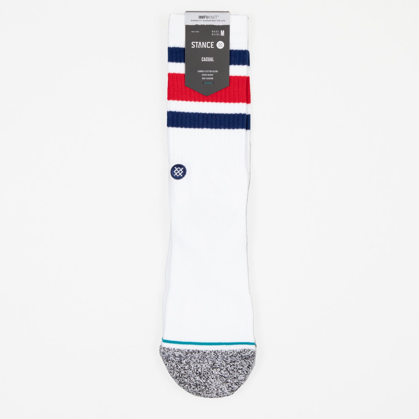 STANCE Boyd Staple Socks in WHITE , RED & BLUE