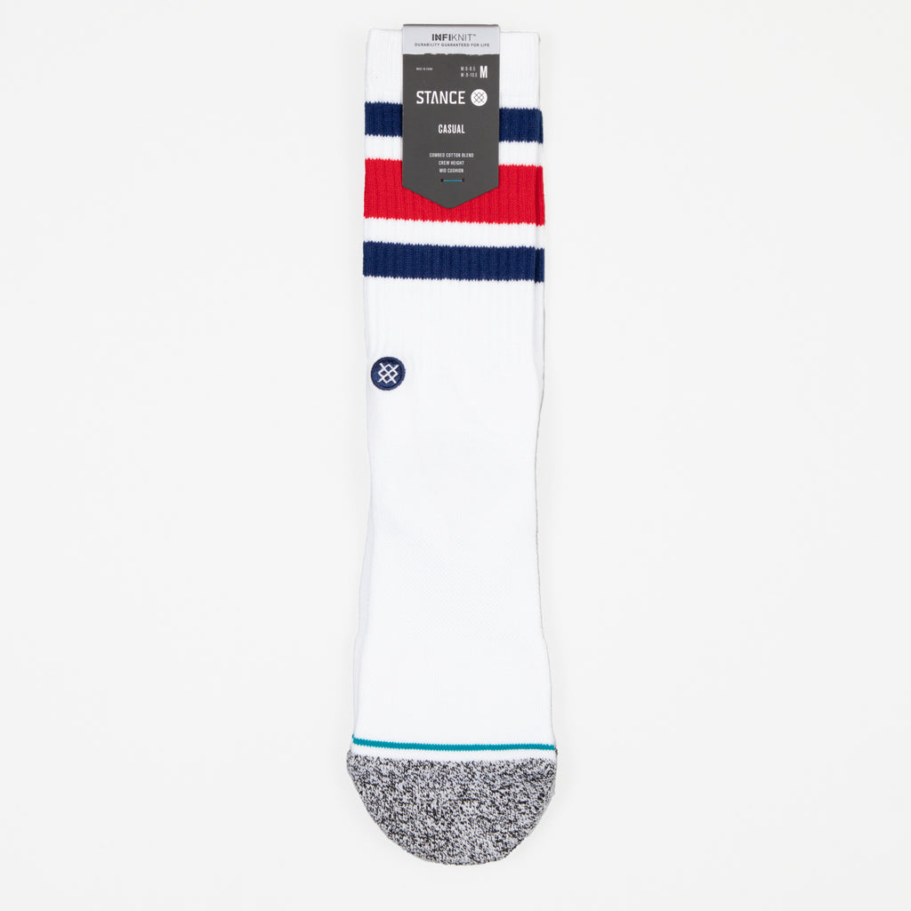 STANCE Boyd Staple Socks in WHITE , RED & BLUE