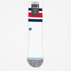STANCE Boyd Staple Socks in WHITE , RED & BLUE