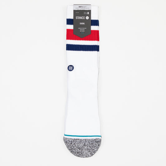 STANCE Boyd Staple Socks in WHITE , RED & BLUE