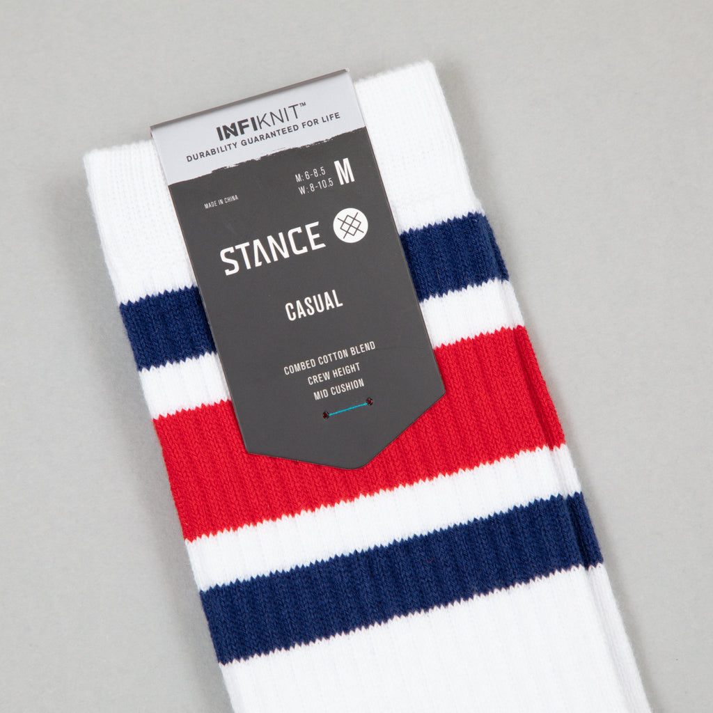 STANCE Boyd Staple Socks in WHITE , RED & BLUE