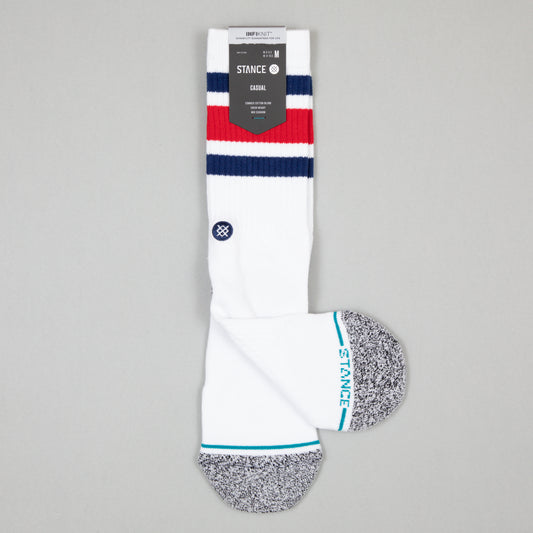STANCE Boyd Staple Socks in WHITE , RED & BLUE