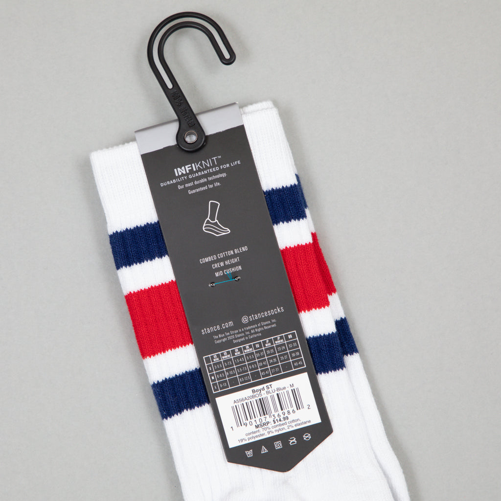 STANCE Boyd Staple Socks in WHITE , RED & BLUE