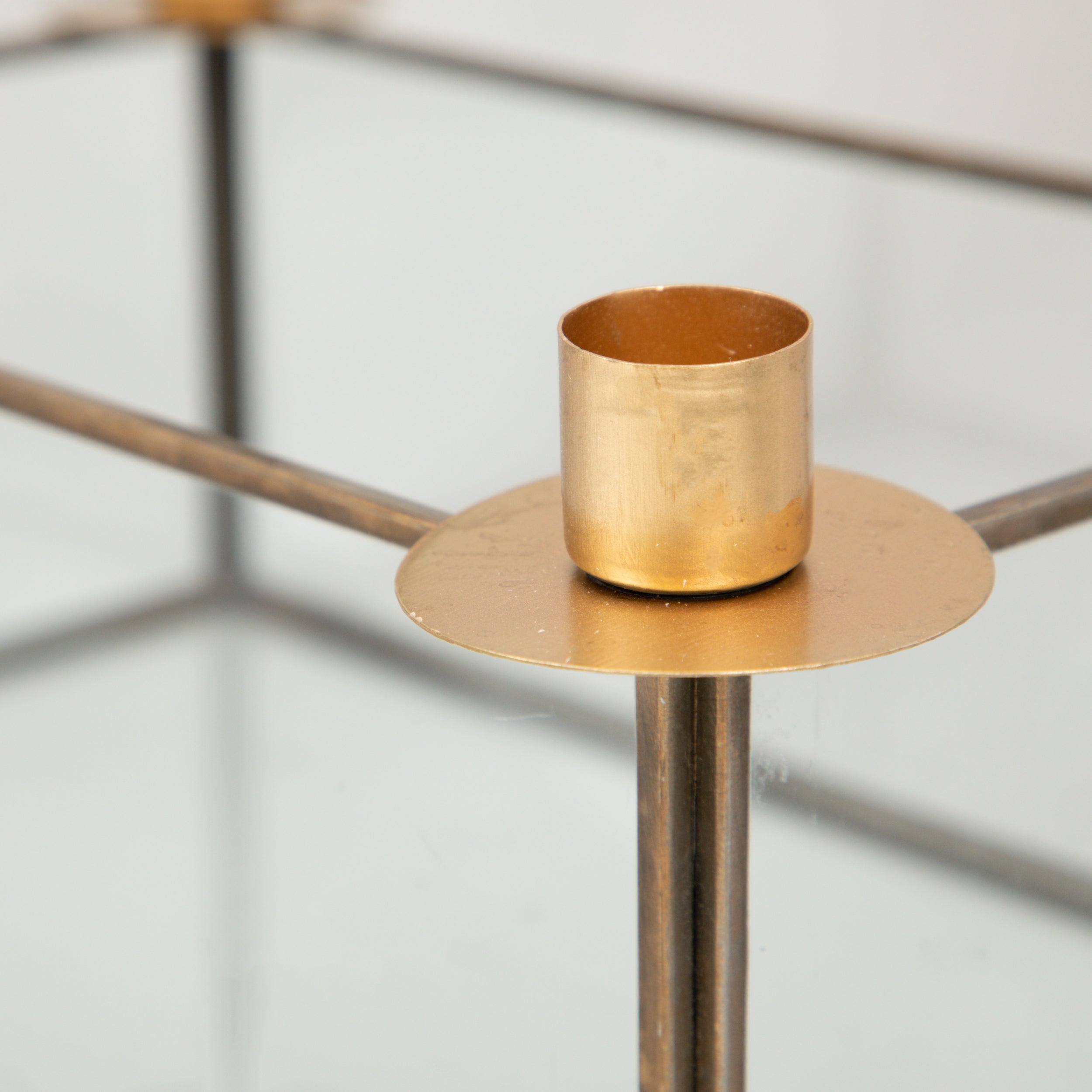 MADAM STOLTZ Glass Box Christmas Candle Display