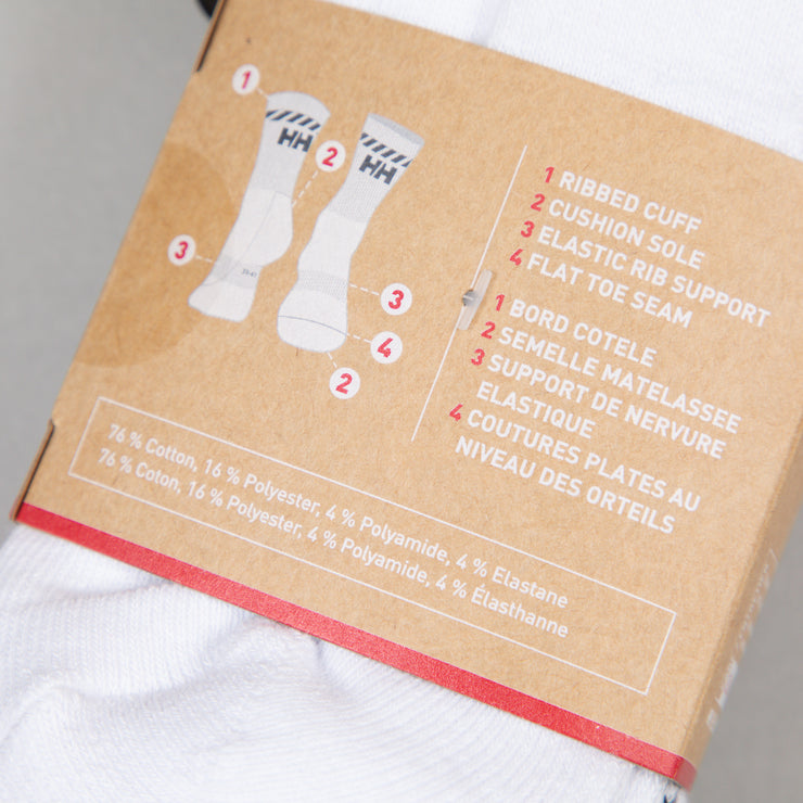 HELLY HANSEN Cotton Sport 3 Pack Socks in WHITE