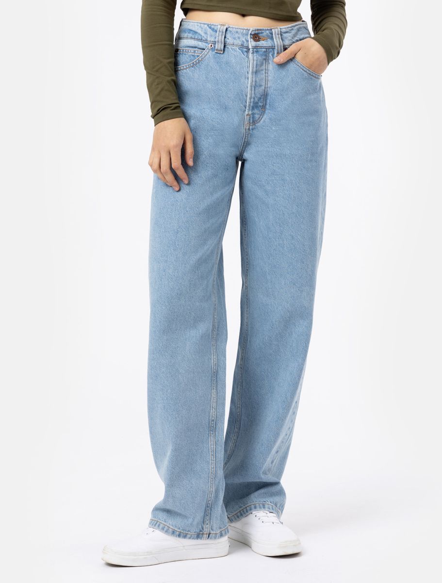 Womens DICKIES Thomasville Denim Pant in VINTAGE BLUE