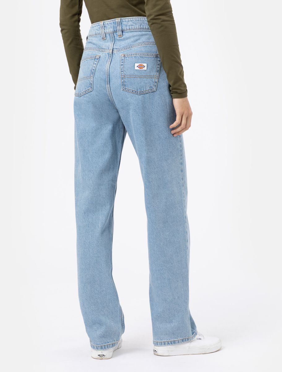 Womens DICKIES Thomasville Denim Pant in VINTAGE BLUE